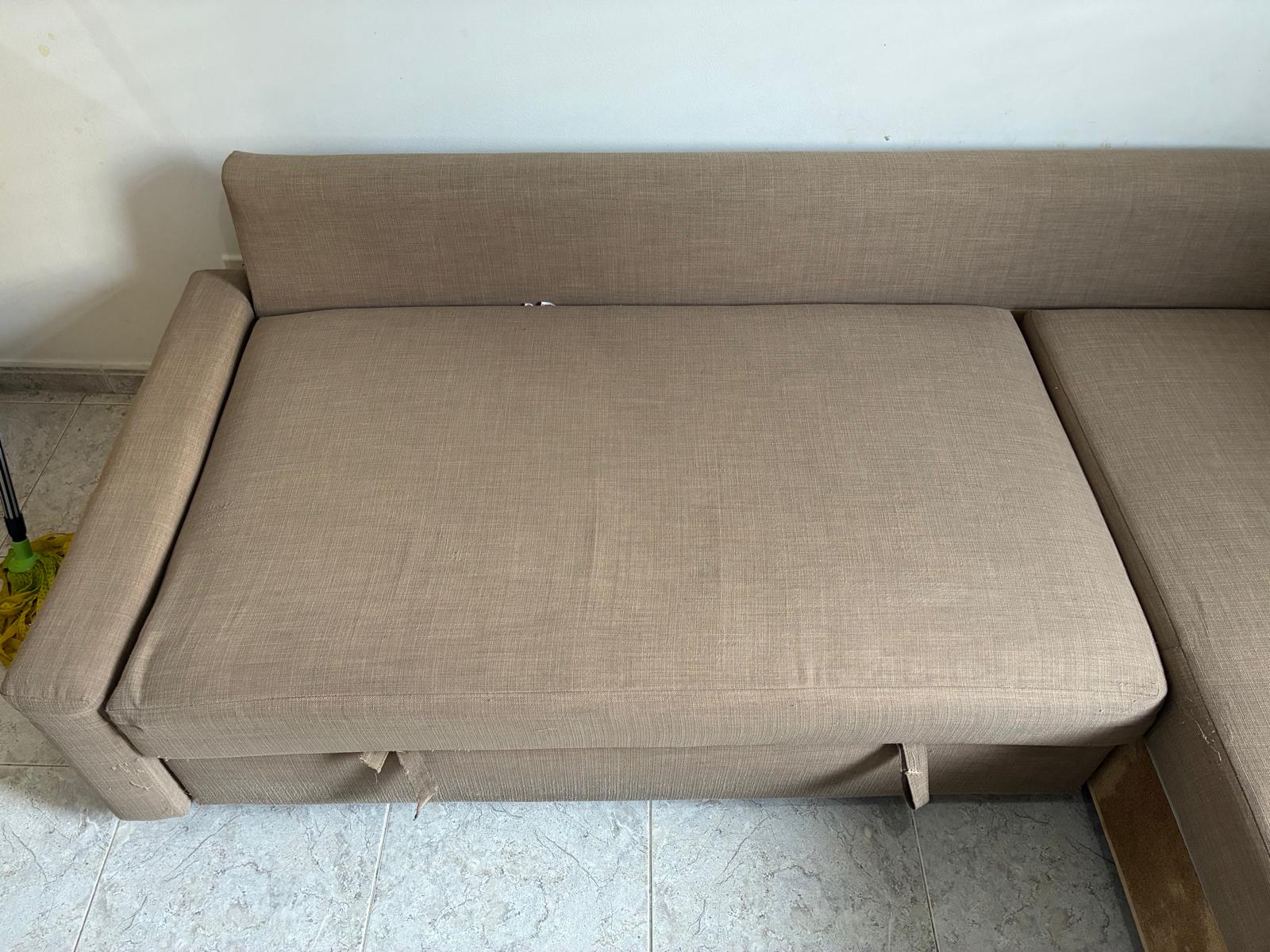 Brown sofa after professional upholstery cleaning by Clean Sur